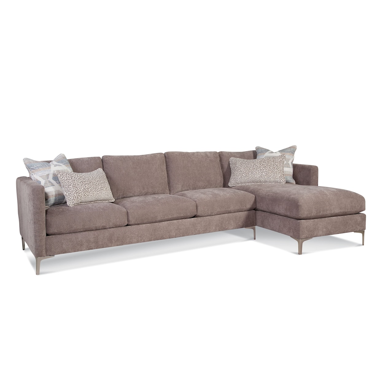 Braxton Culler Lenox Lenox Chaise Sectional with Metal Legs