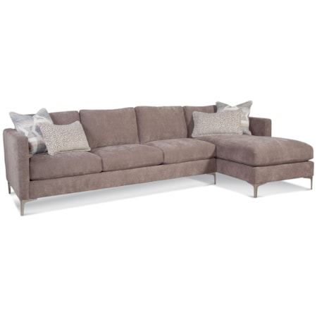 2-Piece Sectional Sofa with Metal Legs