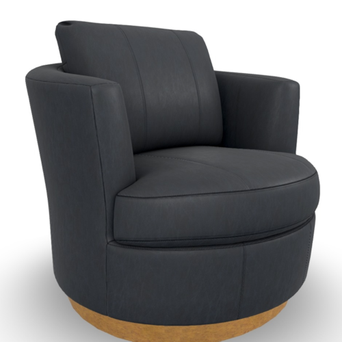 Mid-Century Modern Swivel Barrel Chair