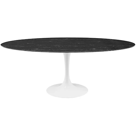 78" Oval Marble Dining Table