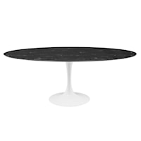 78" Oval Marble Dining Table