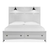 Magnussen Home Heron Cove Bedroom King Lamp Panel Storage Bed