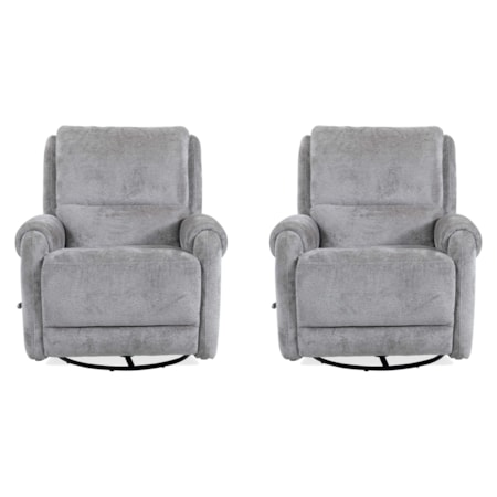 Manual Swivel Glider Recliner (Set of 2)