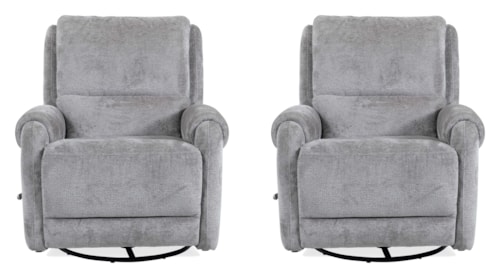 Casual Manual Swivel Glider Recliner (Set of 2)