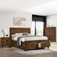 Rustic 3 Piece Full Bedroom Set