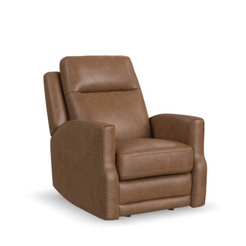 Transitional Gliding Power Recliner with Power Headrest and Lumbar