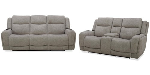 Casual Zero Gravity Power Reclining Sofa and Loveseat Set
