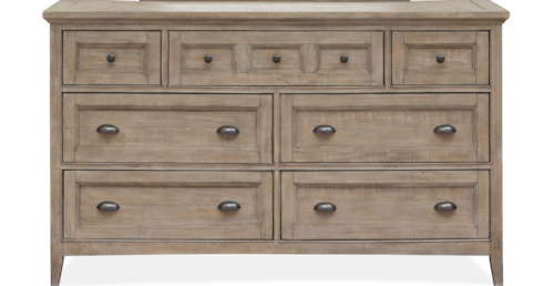 Seven Drawer Dresser with Felt-Lined Top Drawers