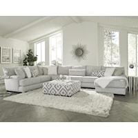 Transitional 4-Piece Sectional Sofa with Right-Arm Facing Chaise