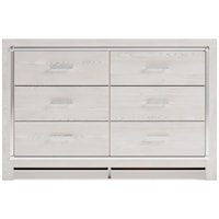 Glam 6-Drawer Dresser with Chrome Finish Accents