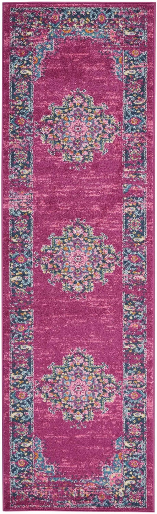 2'2" x 7'6" Fuchsia Runner Rug