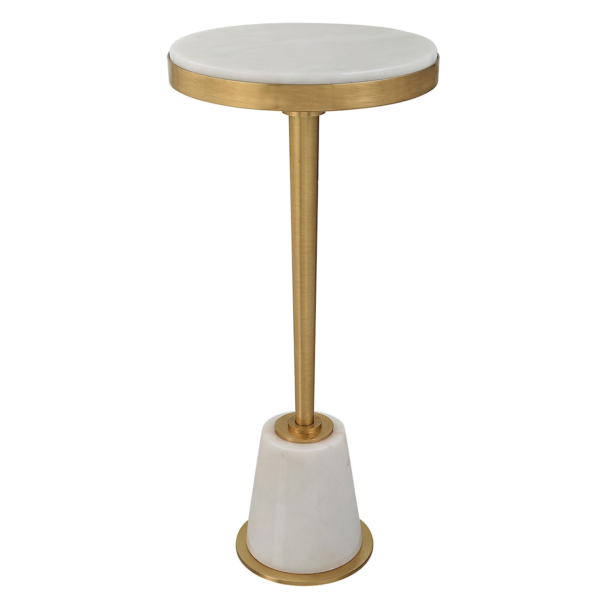 Uttermost Edifice Edifice White Marble Drink Table