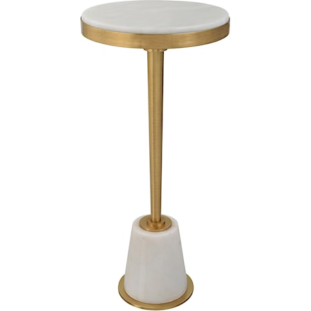 Edifice White Marble Drink Table