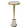 Uttermost Edifice Edifice White Marble Drink Table