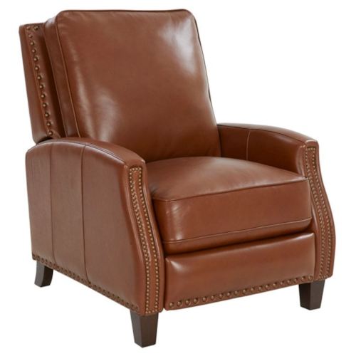Transitional Push Back Recliner with Footrest Extension