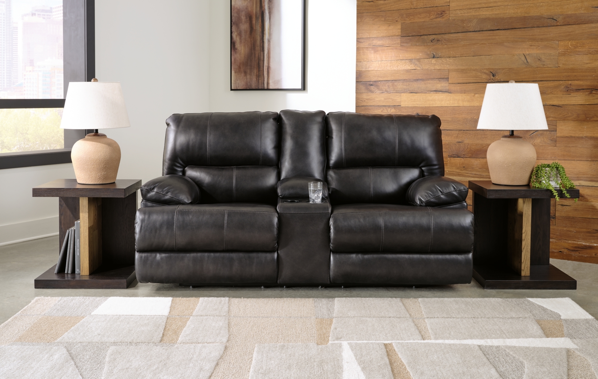 Pwr Rec Loveseat/Con/Adj Hdrst