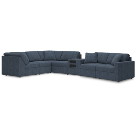 7-Piece Sectional With Audio Console