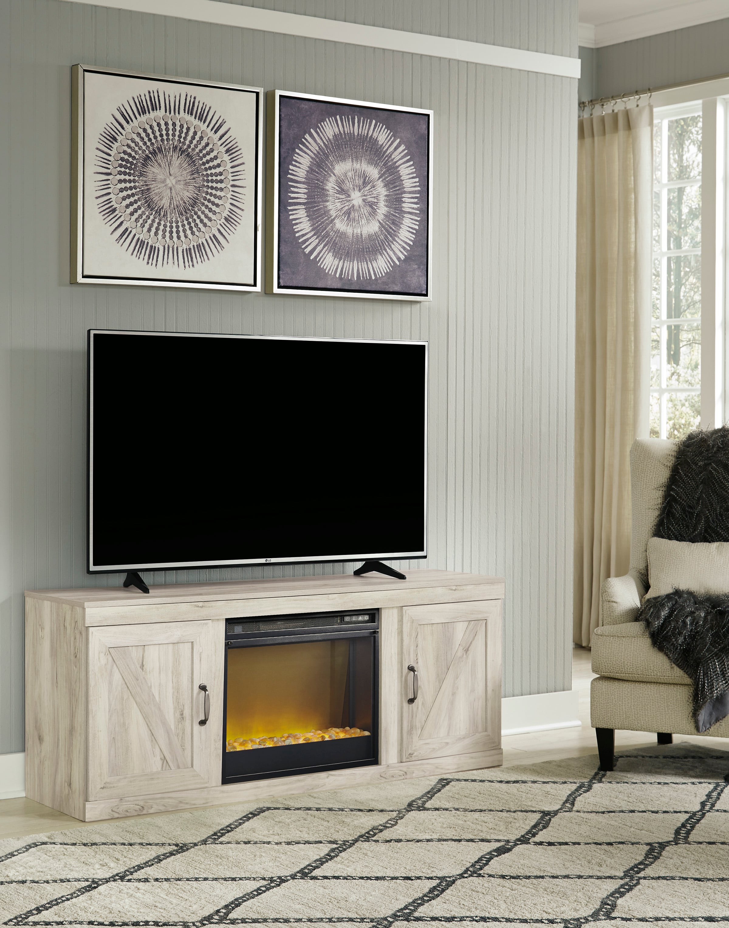 60&amp;quot; TV Stand with Fireplace