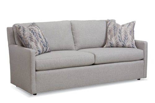 Two-Cushion Sofa with Thin Modern Track Arms