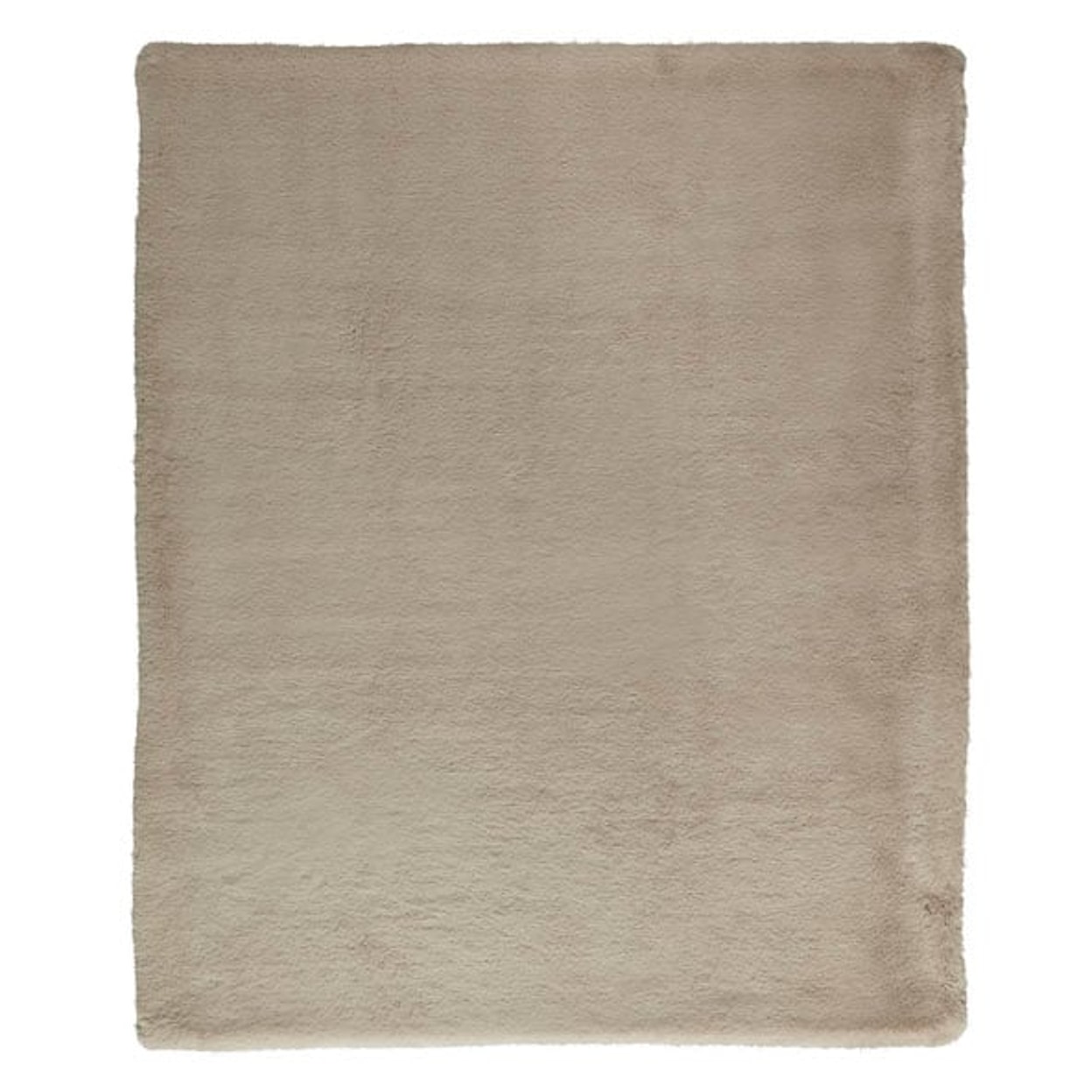 Signature Design by Ashley Gariland Gariland Taupe Faux Fur Throw