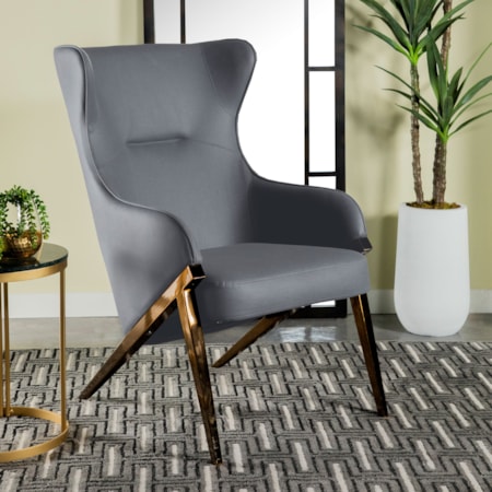 Walker high Wingback Accent Chair Slate