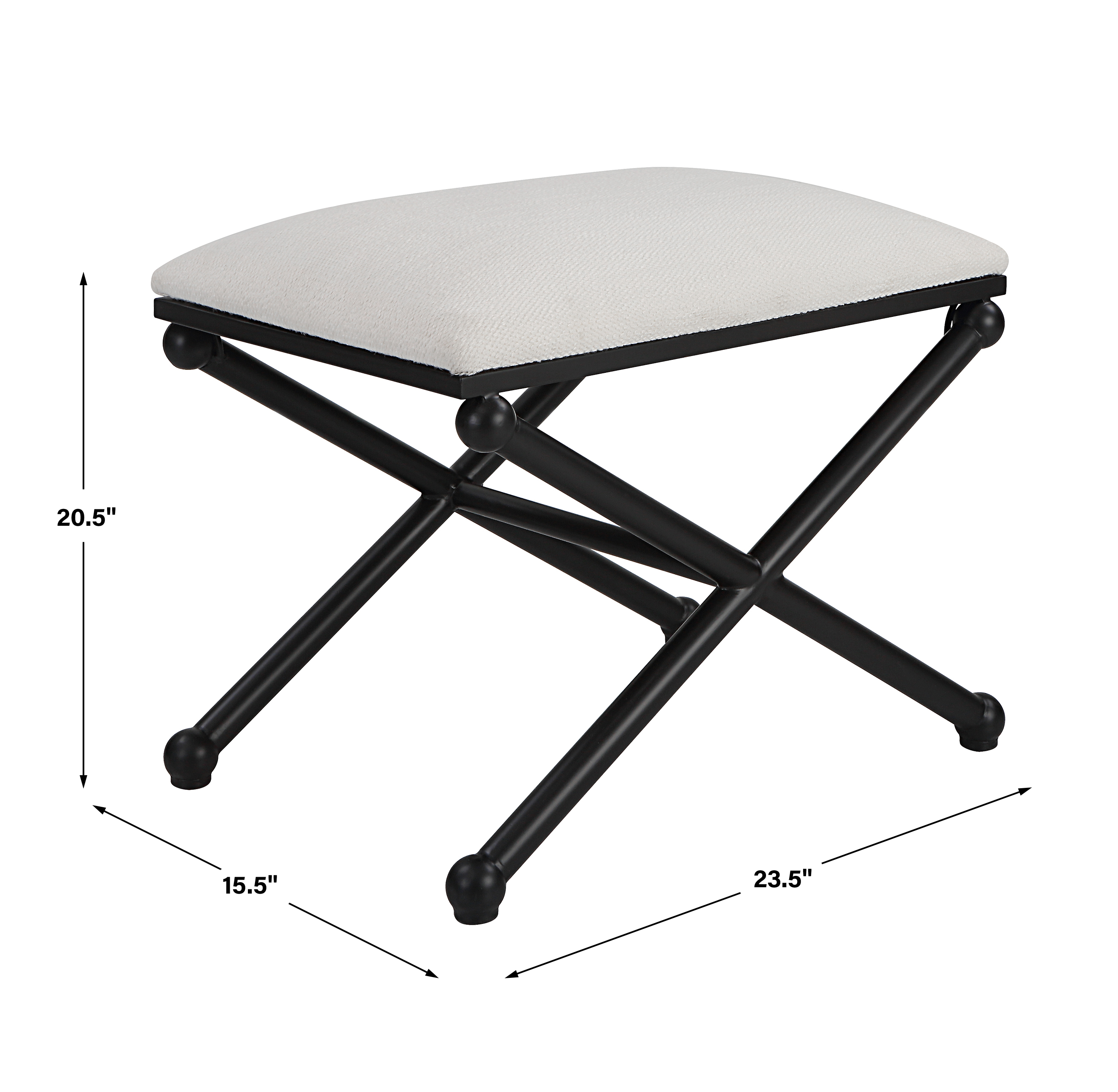 Uttermost Andrews Andrews White Small Bench