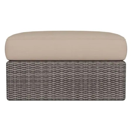 Outdoor Wicker Ottoman