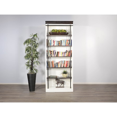 Bookcase with Wooden Ladder