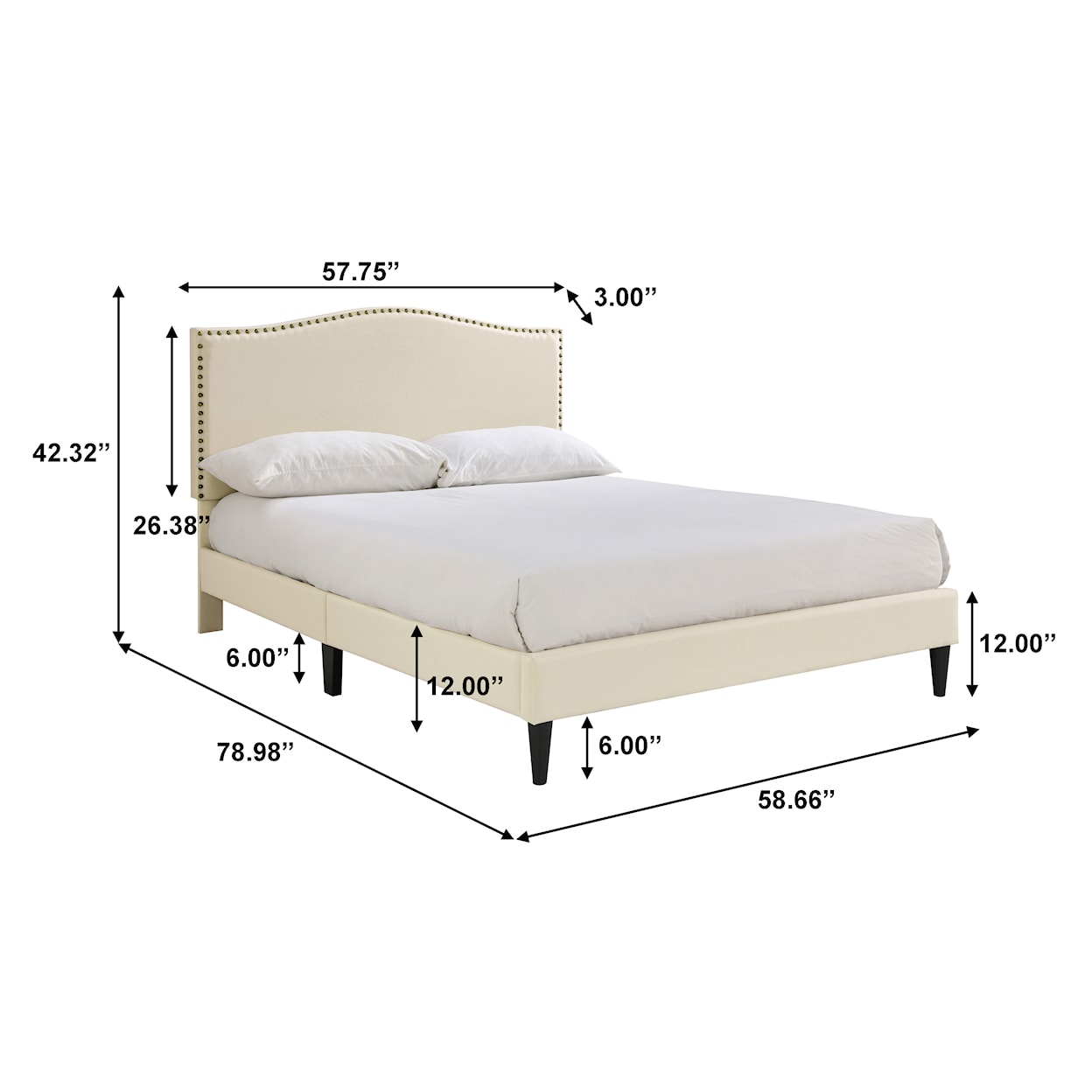 Accentrics Home Fashion Beds Full Upholstered Bed