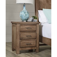 Relaxed Vintage Solid Wood 3-Drawer Nightstand