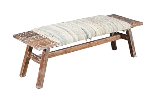 Bohemian Accent Bench with Nailheads