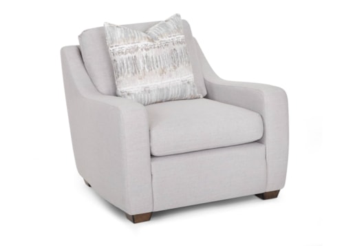 Contemporary Chair with Track Arms