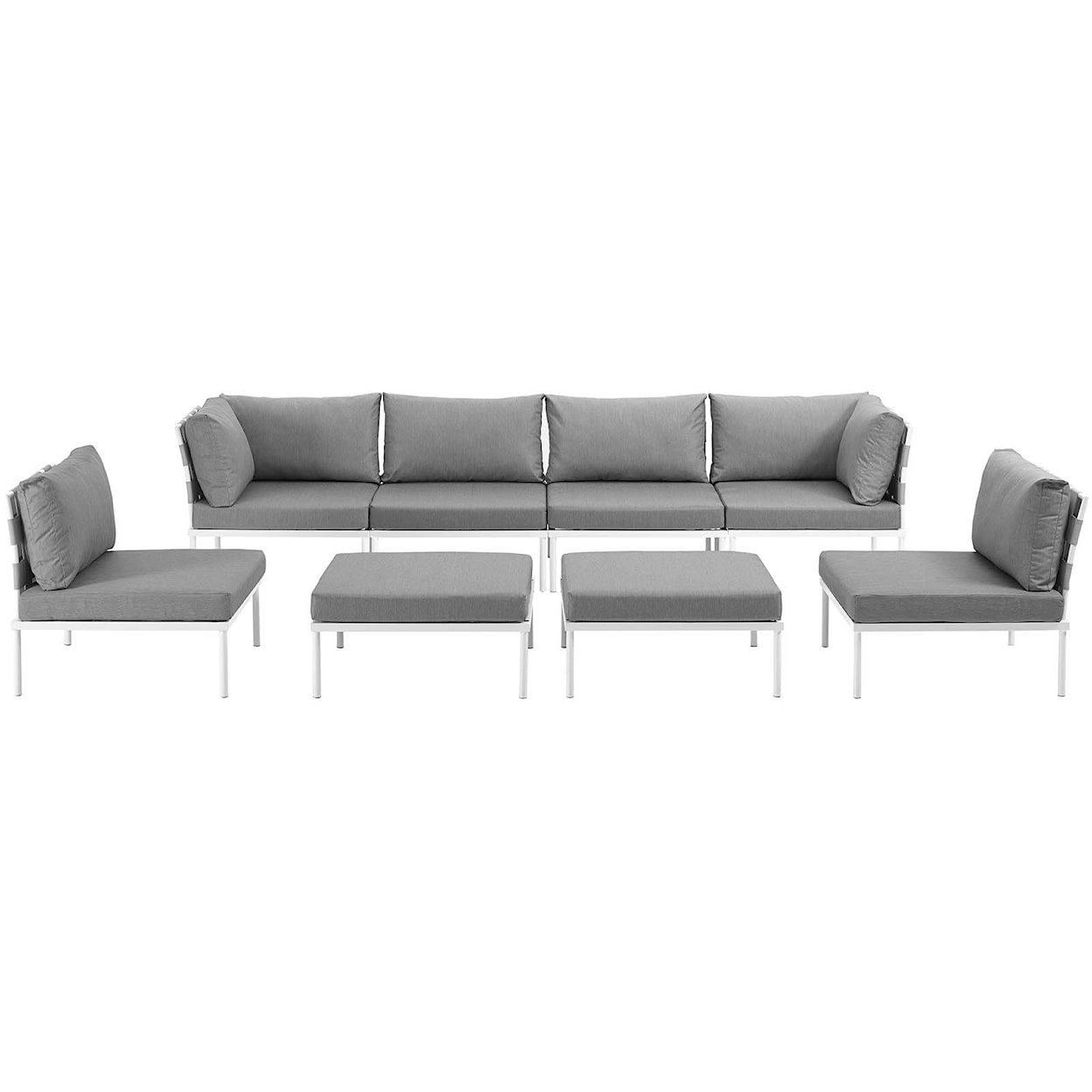 Modway Harmony Outdoor 8 Piece Sectional Sofa Set