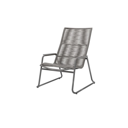 Stackable High Back Club Chair - Fog / Graphite