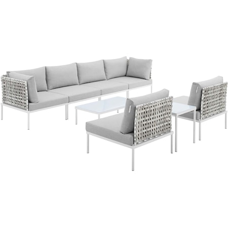Outdoor 8-Piece Aluminum Sectional Sofa Set