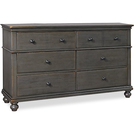 Traditional 6-Drawer Dresser with Cedar and Felt-Lined Drawers