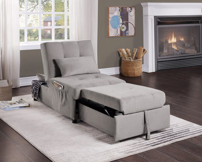 Homelegance Garrell Lift Top Storage Bench with Pull-out Bed