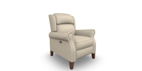 Transitional Power Tilt Headrest High Leg Recliner