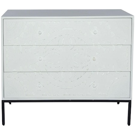 Transitional 3-Drawer Accent Chest