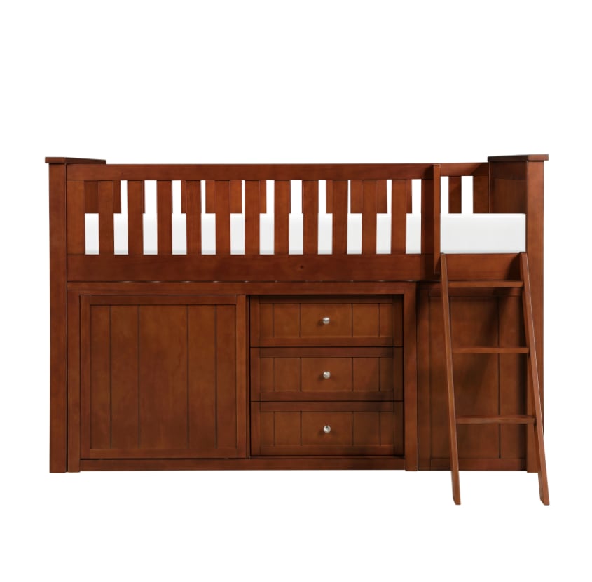 Low Loft Bunk Bed with Storage