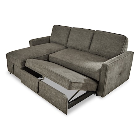 2-Piece Sectional with Pop Up Bed