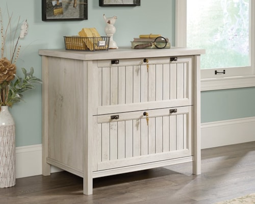 Coastal Two-Drawer Lateral File Cabinet with Locking Drawers