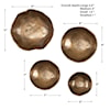 Uttermost Lucky Lucky Coins Brass Wall Bowls S/4