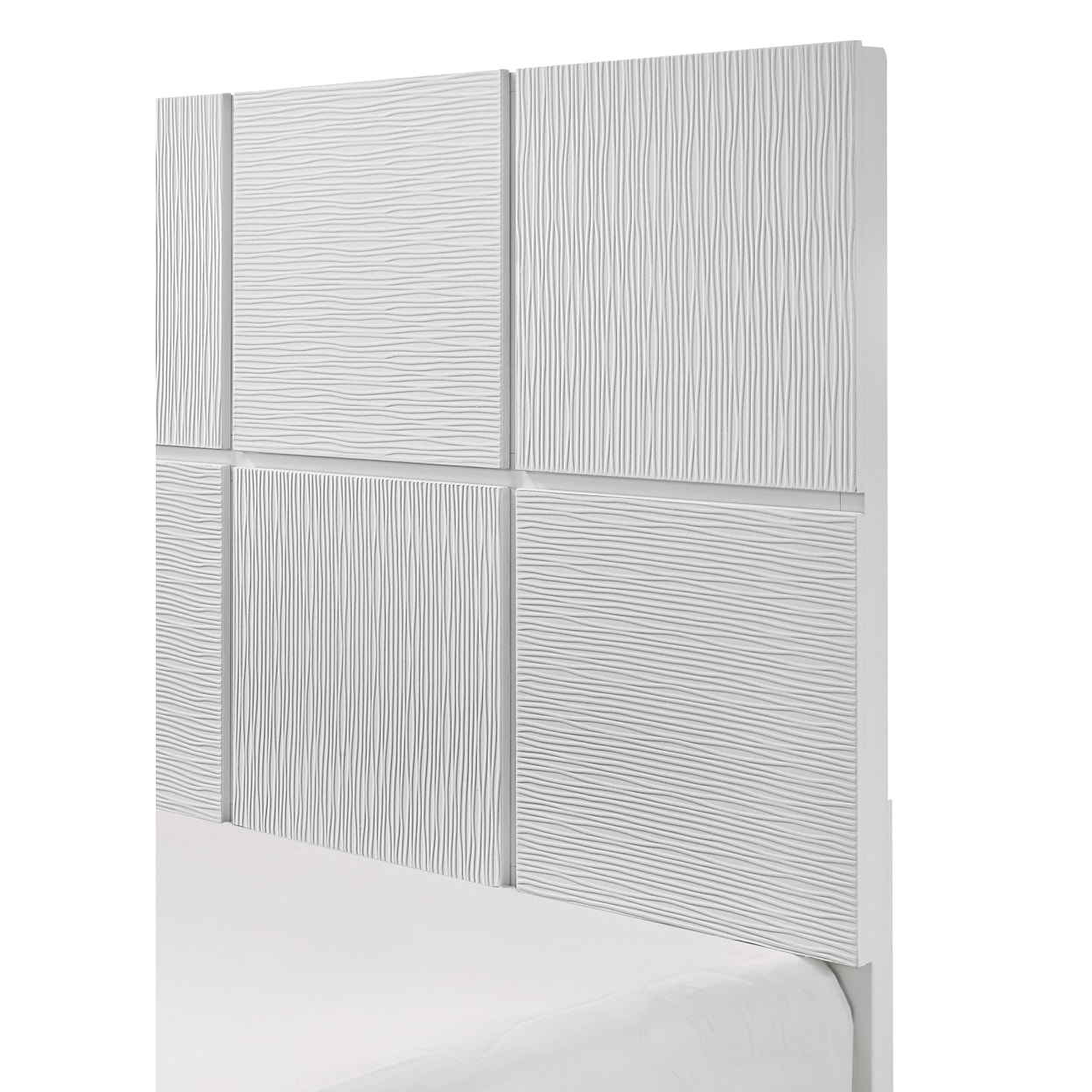 CM DENKER Full Panel Bed - White