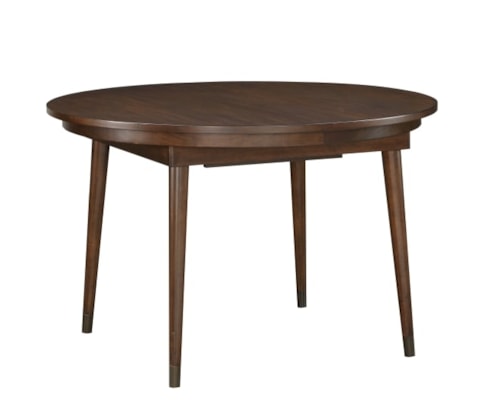Rustic Round Dining Table with Leaf Extension