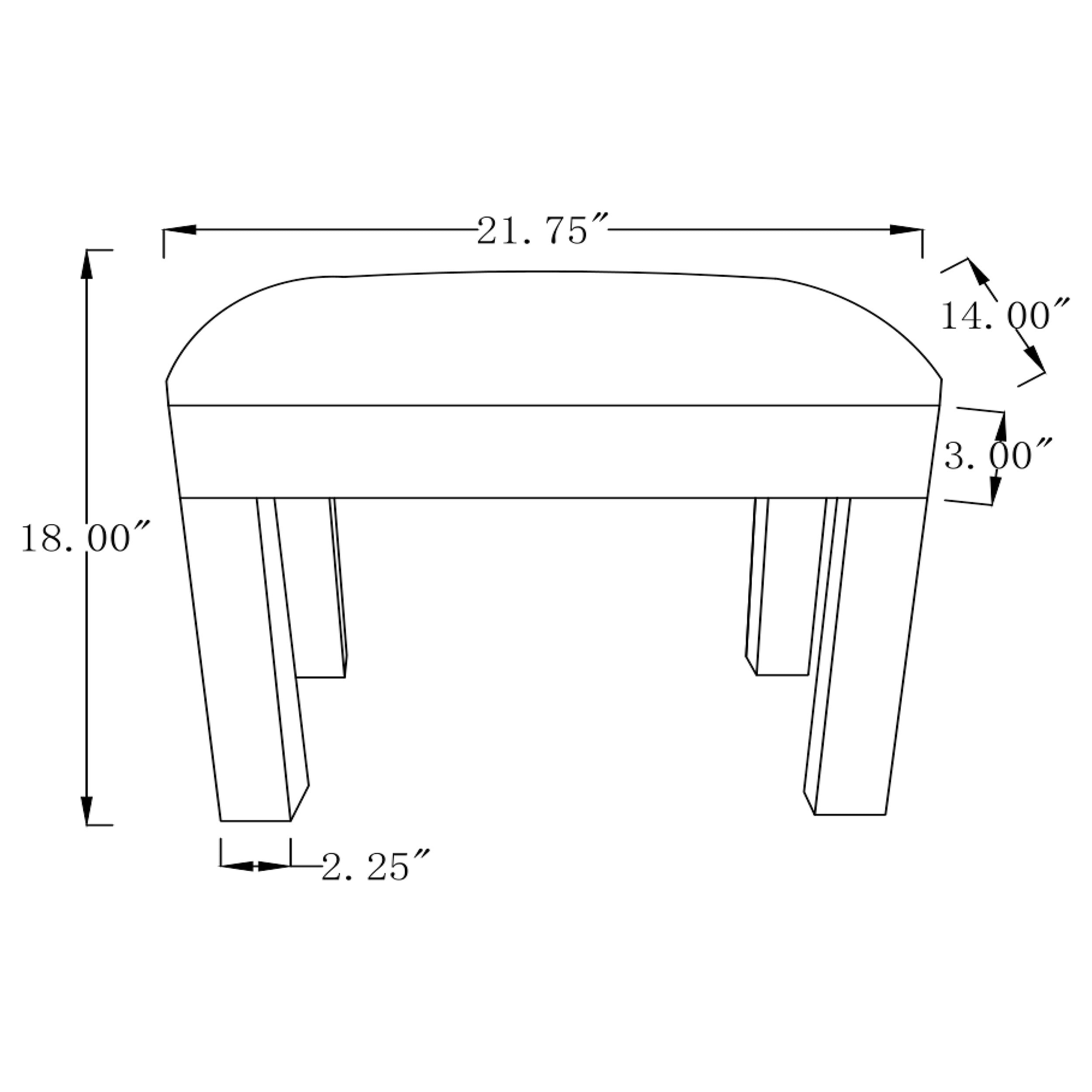 Roxie Vanity Stool and Mirror