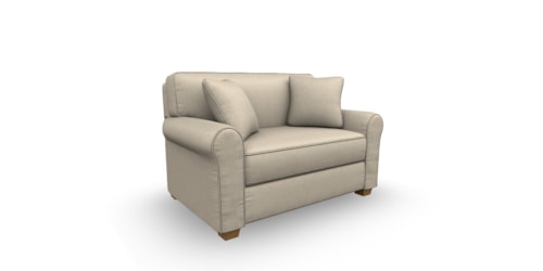 Transitional Chair and a Half with Twin Memory Foam Sleeper