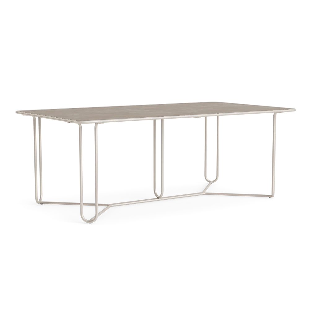 77" Aluminum Dining Table w/Ceramic Top