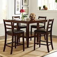 Casual 5-Piece Gathering Table Set