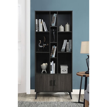 75" H DARK ESPRESSO BOOK SHELVES |